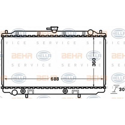 Photo Radiateur, refroidissement du moteur BEHR HELLA SERVICE 8MK376770561