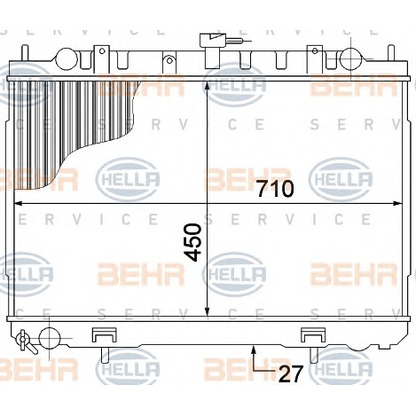 Foto Radiador, refrigeración del motor BEHR HELLA SERVICE 8MK376770781