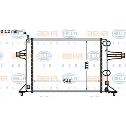 Foto Radiador, refrigeración del motor BEHR HELLA SERVICE 8MK376771121