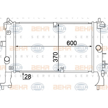 Foto Kühler, Motorkühlung BEHR HELLA SERVICE 8MK376771241