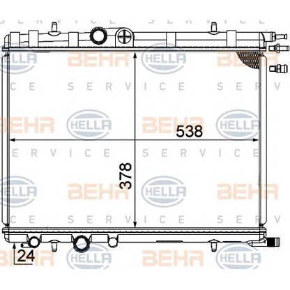 Foto Radiador, refrigeración del motor BEHR HELLA SERVICE 8MK376771511