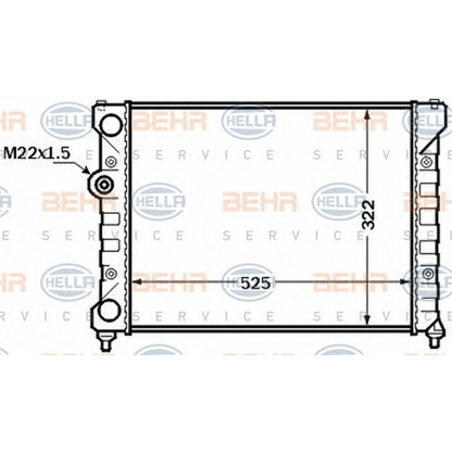 Foto Radiatore, Raffreddamento motore BEHR HELLA SERVICE 8MK376772491