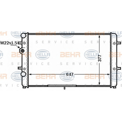 Zdjęcie Chłodnica, układ chłodzenia silnika BEHR HELLA SERVICE 8MK376772501