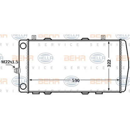 Фото Радиатор, охлаждение двигателя BEHR HELLA SERVICE 8MK376772511