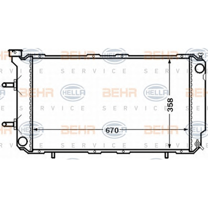 Фото Радиатор, охлаждение двигателя BEHR HELLA SERVICE 8MK376772551