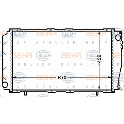 Photo Radiateur, refroidissement du moteur BEHR HELLA SERVICE 8MK376772601