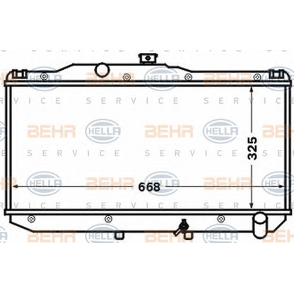 Фото Радиатор, охлаждение двигателя BEHR HELLA SERVICE 8MK376773041