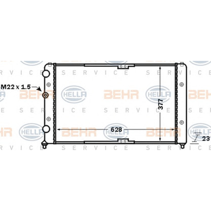 Фото Радиатор, охлаждение двигателя BEHR HELLA SERVICE 8MK376773791