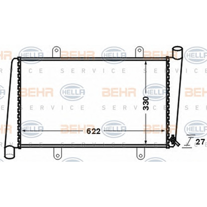 Foto Radiatore, Raffreddamento motore BEHR HELLA SERVICE 8MK376774171