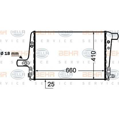 Photo Intercooler, charger BEHR HELLA SERVICE 8ML376776041