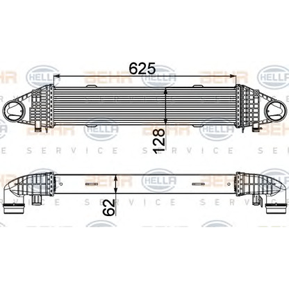 Photo Intercooler, échangeur BEHR HELLA SERVICE 8ML376777091