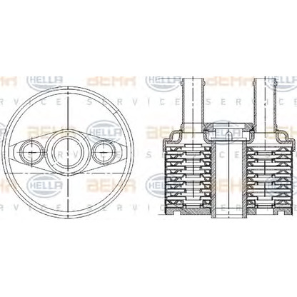 Photo Oil Cooler, automatic transmission BEHR HELLA SERVICE 8MO376787691