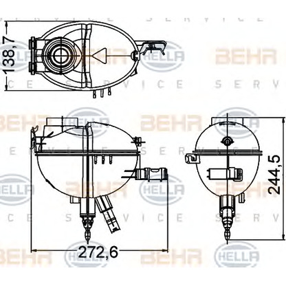 Foto Serbatoio compensazione, Refrigerante BEHR HELLA SERVICE 8MA376789771