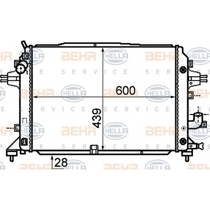 Фото Радиатор, охлаждение двигателя BEHR HELLA SERVICE 8MK376790031