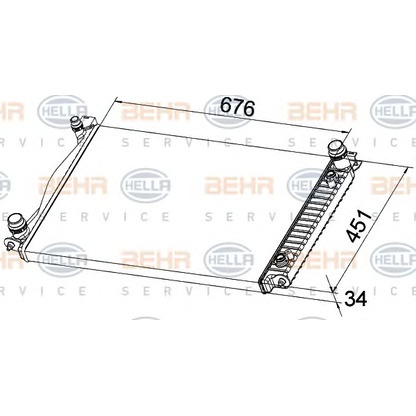 Foto Radiatore, Raffreddamento motore BEHR HELLA SERVICE 8MK376790141