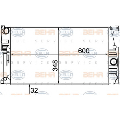 Foto Radiador, refrigeración del motor BEHR HELLA SERVICE 8MK376791771