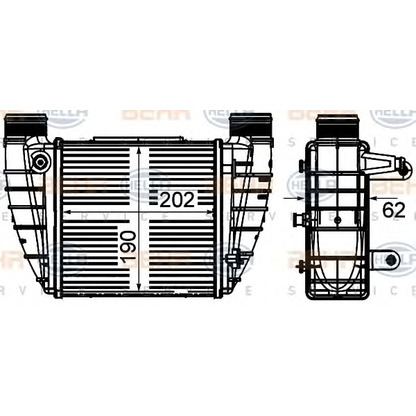 Photo Intercooler, échangeur BEHR HELLA SERVICE 8ML376899051