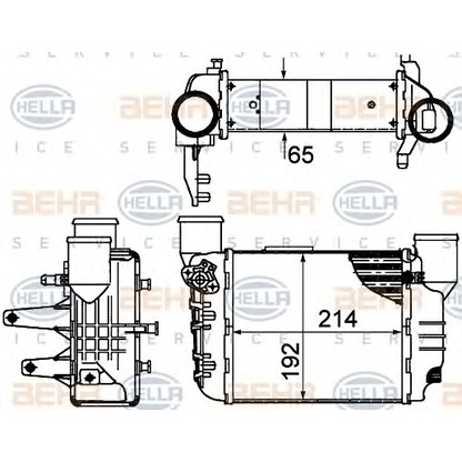 Photo Intercooler, charger BEHR HELLA SERVICE 8ML376899061