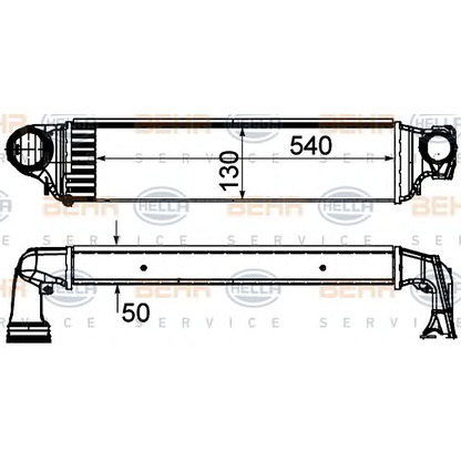 Photo Intercooler, charger BEHR HELLA SERVICE 8ML376899101