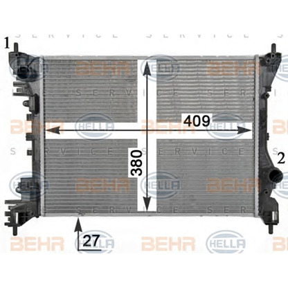 Фото Радиатор, охлаждение двигателя BEHR HELLA SERVICE 8MK376900011