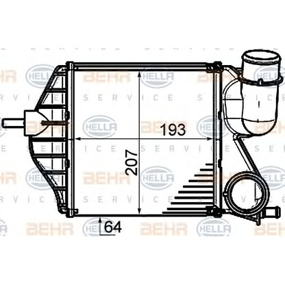 Photo Intercooler, échangeur BEHR HELLA SERVICE 8ML376910011