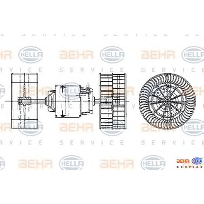 Foto Innenraumgebläse BEHR HELLA SERVICE 8EW009159091