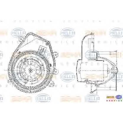 Foto Ventilatore abitacolo BEHR HELLA SERVICE 8EW009159131