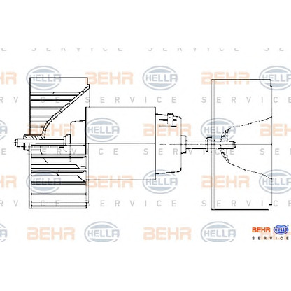 Foto Ventilatore abitacolo BEHR HELLA SERVICE 8EW009159171