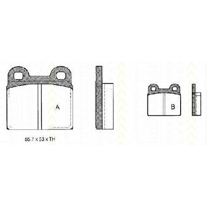 Photo Brake Pad Set, disc brake TRISCAN 811010202