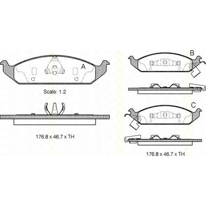 Photo Brake Pad Set, disc brake TRISCAN 811010514