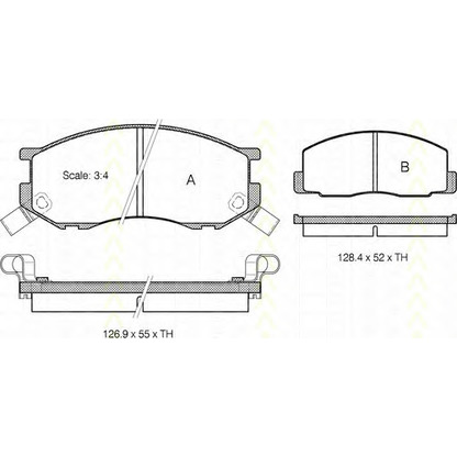 Foto Kit pastiglie freno, Freno a disco TRISCAN 811013953