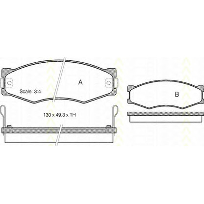 Photo Brake Pad Set, disc brake TRISCAN 811014103