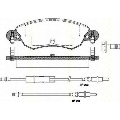 Photo Brake Pad Set, disc brake TRISCAN 811028016