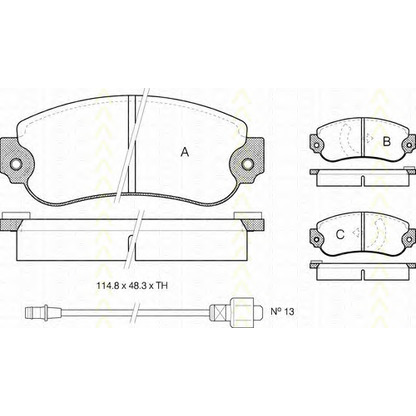 Foto Kit pastiglie freno, Freno a disco TRISCAN 811032819