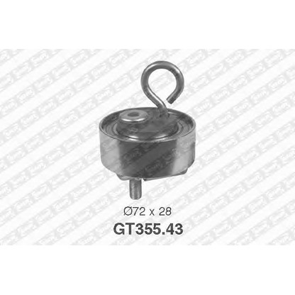 Photo Tensioner Pulley, timing belt SNR GT35543