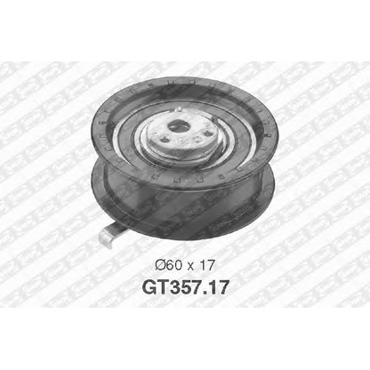 Photo Tensioner Pulley, timing belt SNR GT35717