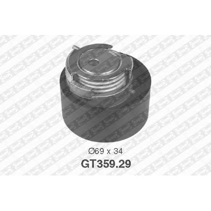 Photo Tensioner Pulley, timing belt SNR GT35929