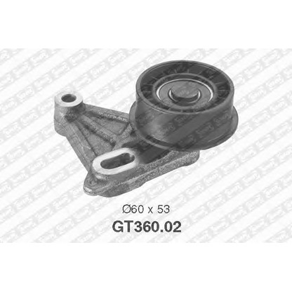 Photo Tensioner Pulley, timing belt SNR GT36002