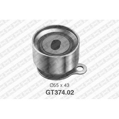 Photo Tensioner Pulley, timing belt SNR GT37402