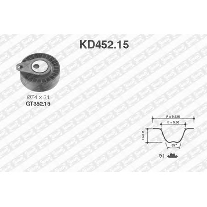 Zdjęcie Rolka napinacza, pasek rozrządu SNR KD45215