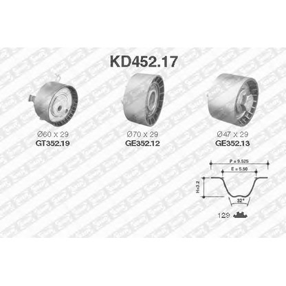 Foto Kit cinghie dentate SNR KD45217