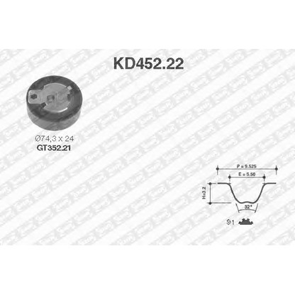 Foto Juego de correas dentadas SNR KD45222