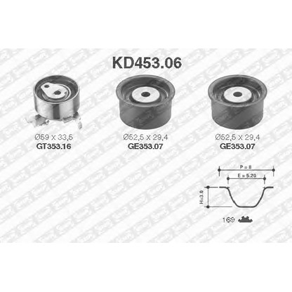 Photo Timing Belt Kit SNR KD45306