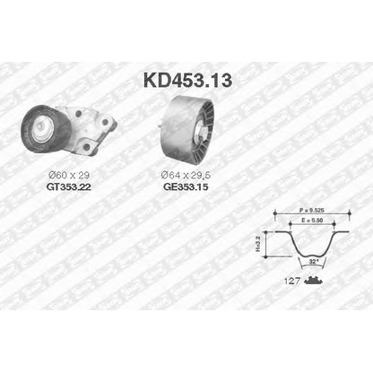 Photo Timing Belt Kit SNR KD45313