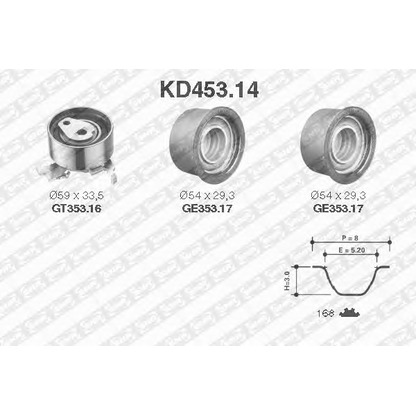 Photo Timing Belt Kit SNR KD45314