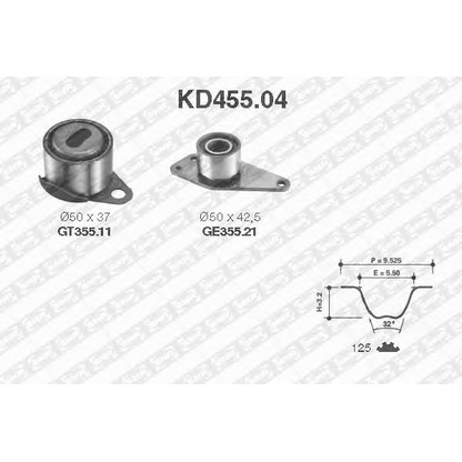 Photo Timing Belt Kit SNR KD45504