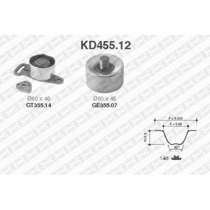 Foto Juego de correas dentadas SNR KD45512