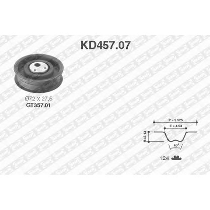 Photo Timing Belt Kit SNR KD45707