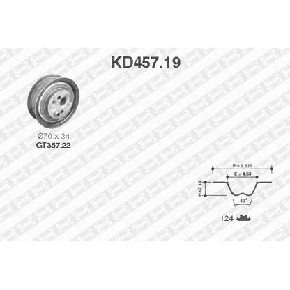 Photo Timing Belt Kit SNR KD45719