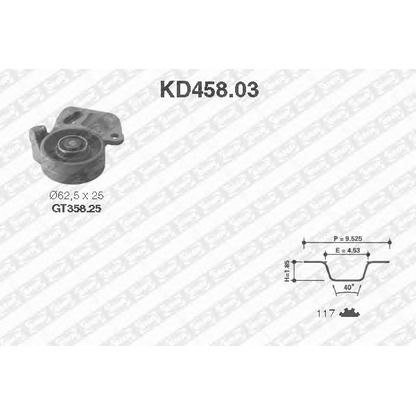 Photo Timing Belt Kit SNR KD45803